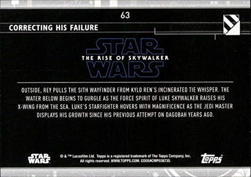 2020 TOPPS Star Wars Raspon Skywalker Series 2 Purple 63 Ispravljanje njegove neuspjehe Luke Skywalker