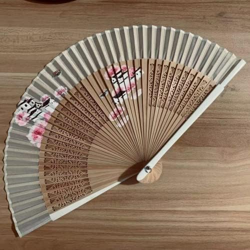 Kineski stil puni bambusov ventilator sa sklopivim ventilatorom OpenWork Drevni ženski ventilator preklopni ručni plesni ventilator Lako za otvaranje