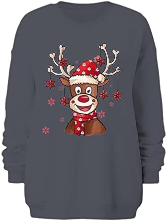 Ružni božićni džemper za žene, majice smiješna novost ulična jakna duksera Ležerna strana