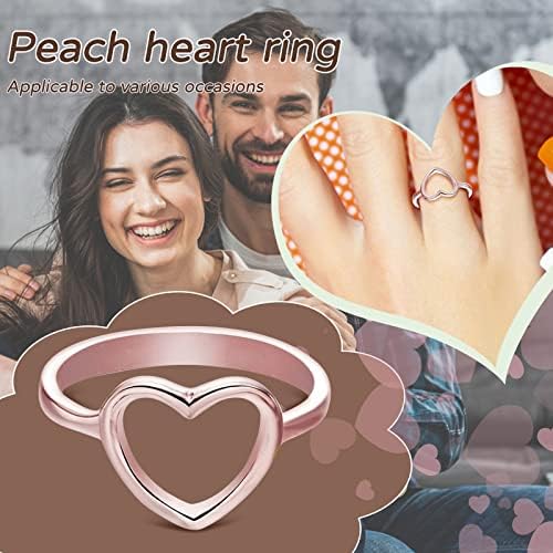 2023 NOVO Jednostavno elektroplatiranje ljubavnog srca Dijamantna prstena Dame Jewelry Angažovani prsten mali