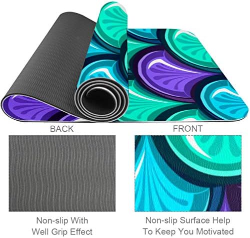 Siebzeh šarena Mermaid Vaga Premium debela prostirka za jogu Eco Friendly Rubber Health & amp; fitnes