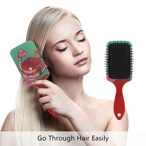 Vipsk četkica za kosu za kosu, plastični šareni grafiti, pogodna dobra masaža i antitatska detaljna četka za kosu za suhu i vlažnu kosu, gustu, kovrčavu ili ravno