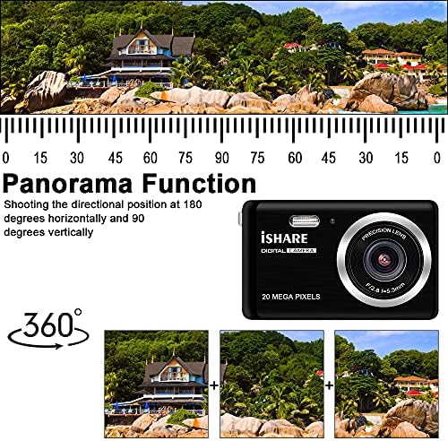 Digitalna kamera za fotografiju, punjiva tačka od 20 MP i digitalna kamera za snimanje sa 2,8 LCD