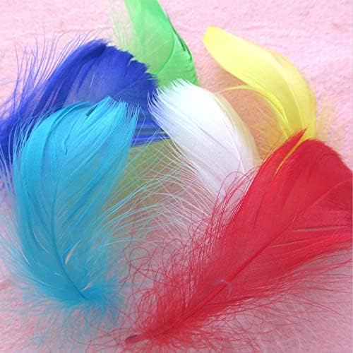 Pumcraft pero za dekor DIY nakit 100pcs 3-5inch 6-12cm DIY obojena guska Feather Rainbow Feather