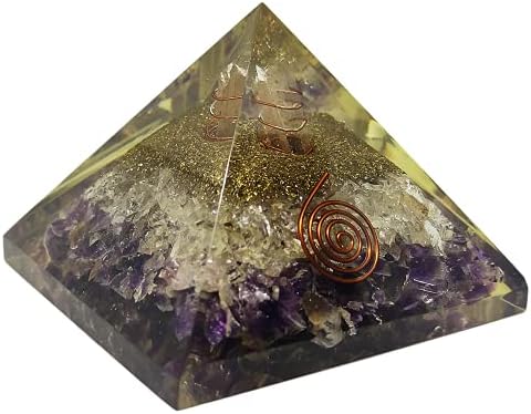 Sharvgun ametist i kristalni kvarcni kamen orgonitski piramidni iscjeljujući kristal EX-LG 65-75mm
