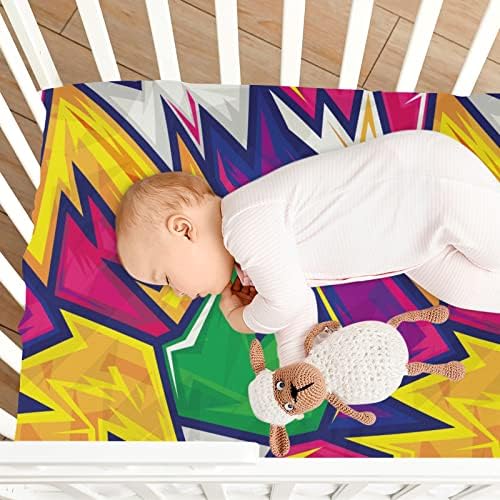 Baby grafiti šareni uzorak uzoljeni krevetić za dječake djevojke, posteljinu madraca mališalice,