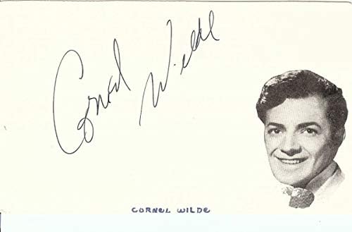 Cornel Wilde potpisao je autogramiranog rezanog glumca za glumca JSA JJ41051