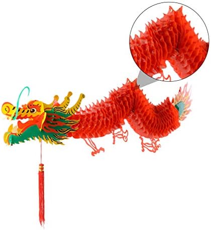 Holibanna 3d kineska Nova Godina papir Dragon Garland viseća dekoracija 2022 ukrasi za kineske Nove godine