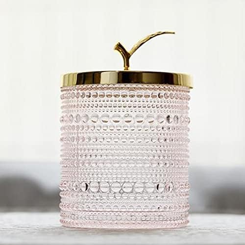 YTYZC JAR Storage Decoration Pamuk Swab Jar nakit kutija svijeća JAR Legura poklopca CANDY
