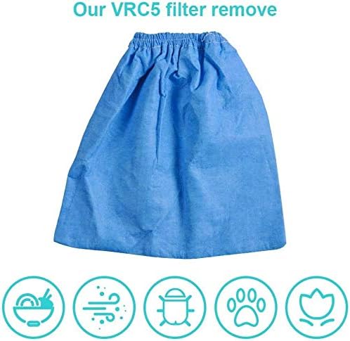 KEEPOW VRC5 platnene filterske torbe za Vacmaster 4 do 16 galona mokri / suvi usisivači VBV1210 VJC507P, 4 pakovanja
