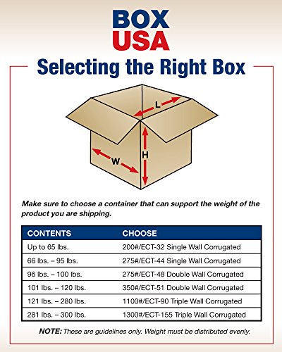 BOX USA 10 pakovanje valovitih kartonskih kutija za teške uslove rada, 24 D x 24 Š x 24 V, Kraft, dostava,