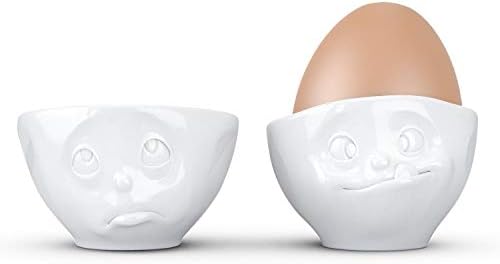 FIFTYEIGHT proizvodi TASSEN porculanska čaša za jaja Set No. 2, Oh molim & ukusno izdanje lica, Bijelo