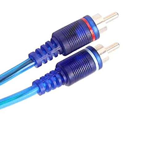 priaolker plava 30cm / 1ft RCA y razdjelnik kabl 1 ženski do 2 muški utikač, auto Audio RCA Konverter kabl Adapter konektor kabl - paket od 2