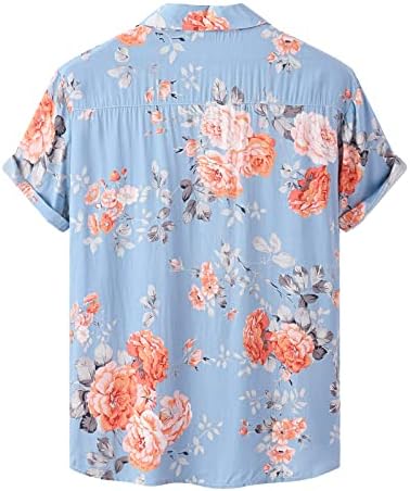 Košulje za muškarce Majica za muškarce Ljetne košulje za muškarce Muška povremena modna majica Top Hawaii cvjetne