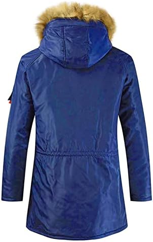 Luvlc dugačka jakna za muškarce, plus veličine pretvorena kapuljača sa kapuljačom, povremeni topli zipper parkoaks sa džepovima