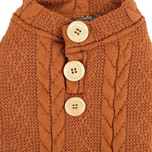 Zunea mali pas džemper kaput zimska topla runo, klasični kabl pletena štenad, mekani pamuk pulover kućnog ljubimca