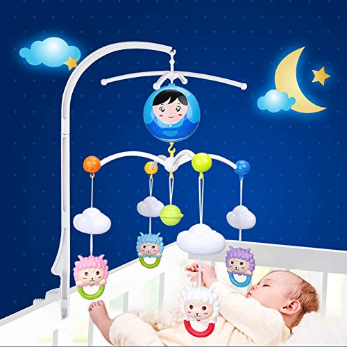Asixx baby Crib Mobile Bed držač zvona igračka ili ABS Materijal držač zvona za krevetić koji se koristi za kačenje muzičke kutije, Igračke i male plišane lutke sa koncem, bele boje