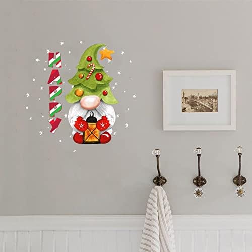 Božićni patuljak Happy zidne naljepnice Božićne zidne naljepnice vinil naljepnica za prozor patuljak naljepnica