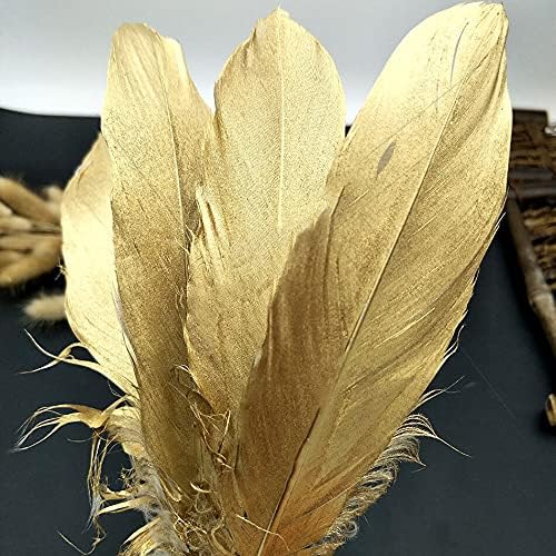 10 / 30kom zlatni srebrni zanati perje guska DIY prirodno bijelo perje obojeni nakit od perja Izrada ukrasa za vjenčanje za kućne zabave-10kom - Zamihalaa