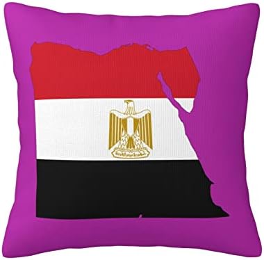 Zastava države Egipat Soft Udoban dvostrani plišani jastuk sa jakim kućnim praktičnošću 18 x 18 u