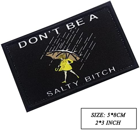 Ne budi sa slani b * tch žena sa kišobranom u kiši s smiješnim citatom vezene tkanine zakrpa za posteljinu i petlje pričvršćivač aplikacija za pribor za backpack