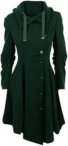 BASYSIN rođendan zimska smrkljena bluza Ženska solidna dodatna dugačka kaputa za kapute super mekani