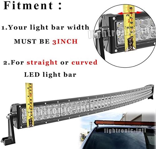 Lightronic 6kom 8 inča Off Road LED Light Bar poklopac sočiva Set dvoredni Fit ravno / zakrivljena