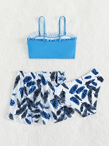 Oyoungle Girl 3 komada Tropicko print V izrez Bikini kupaćim košarice kupaći kostim