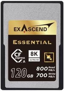 Exascend 120 GB / 180 GB / 240 GB Essential Cfexpress kartica tipa A, održivo čitanje 800MB / s, kompatibilno sa Sony A1 / a7S III / a7 IV / FX3 / FX6