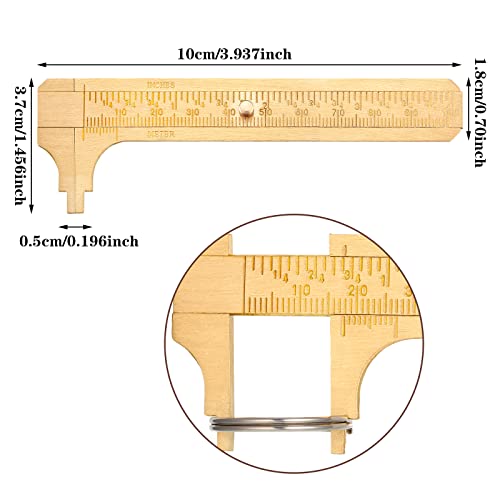 2 komada mesingane Nonier čeljusti džepna čeljust zgodna čeljust mjerni alat dvostruka skala klizni mjerač Mini metalni džepni lenjir za mjerenje žičanih prstenova dragulja