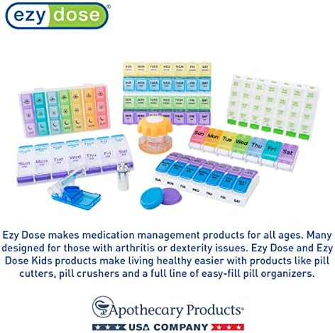 Ezy Dose Daily Round, prijenosni u pokretu, kutija za pilule, kontejneri za organizatore i vitamine, poklopci za zatvaranje, savršeni za putovanja, boje mogu varirati, 2 pakovanja