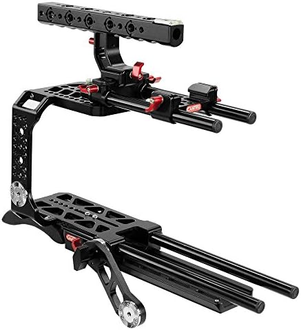 Camtree lov Kamera kavez za Blackmagic URSA Mini 4K / 4.6 K / Pro 4.6 K. Secure & Lako ručni operacije. W / jastučić za ramena, Lastin rep ploča & 15mm podrška štap. Više Dodatnih Niti