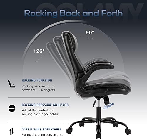 COLAMY Executive stolica za kućnu kancelariju-ergonomska kompjuterska stolica sa podstavljenim