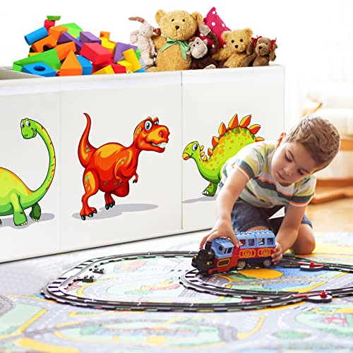 HOMEMARVEL kutija za igračke, kubični karirani & amp; bijeli uzorak dinosaurusa