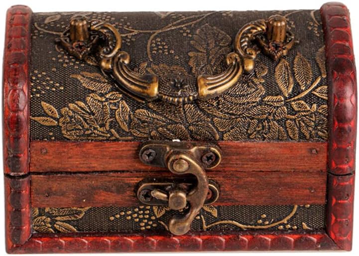 Weershun Kineska mala drvena kutija Retro drvena nakita Ingot Jade Crystal Nakit za skladištenje