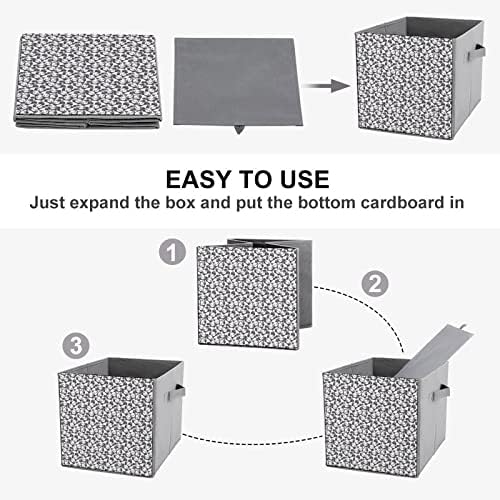 Smiješne pande Sklopivi odlični kanti Printd tkanini kocke košare kutije sa ručkama za igračke