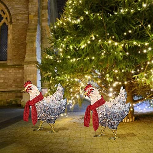 Piletina Holiday akril Božić na otvorenom Light Up LED dekoracije Božić ukras atmosfera dekoracija Božić ukrasi sa šalom ukras visi Vuk Ornament