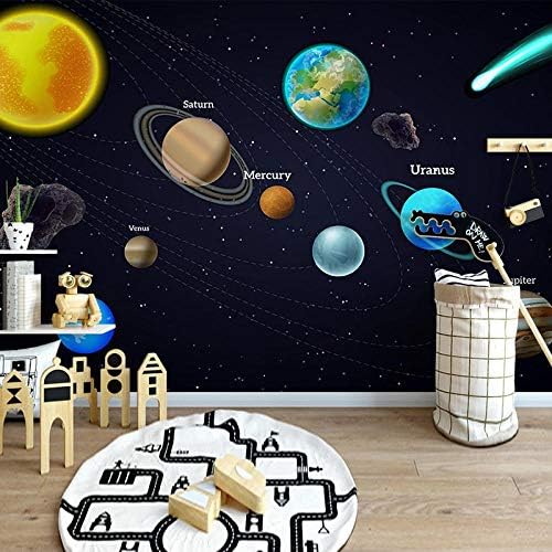 3D mural crtani svemirski univerzum planeta plakat zidni farbanje dječje sobe spavaća soba pozadina