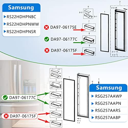 Da97-06177C, Da97-06177B korpa za police za vrata kompatibilna sa Samsung RS22HD/RSG257, Kenmore 4014100