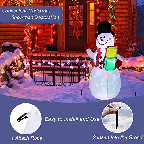 SdeNow 5ft Božićni snjegović na naduvavanje Vanjska dekoracija Blow up snjegović na naduvavanje