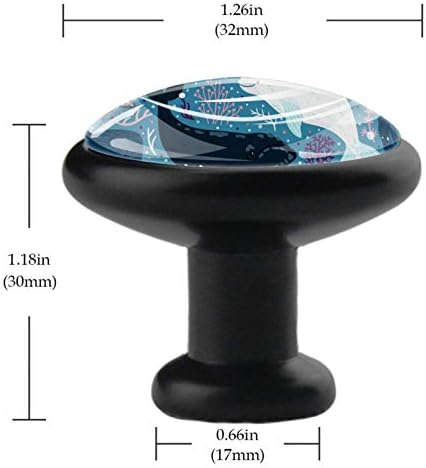 Lagerery komoda dugmad plava ljubičasta kvaka za fioke kitovi Kristalna dugmad od stakla 4kom okrugla dugmad dizajnirana u boji Toddler 1. 26x1. 18x0. 66in