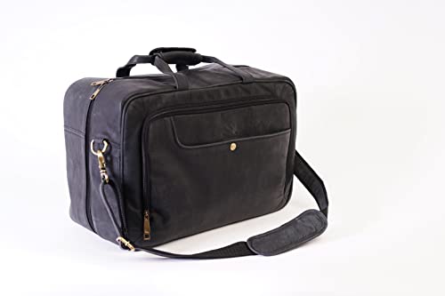 DreamController od prave kože PS5 torbica za nošenje | torba za igre sa odvojivim & amp; podesivi pretinci za pribor | kožna torba od punog zrna za igračke konzole / Crna kaubojska kožna torba