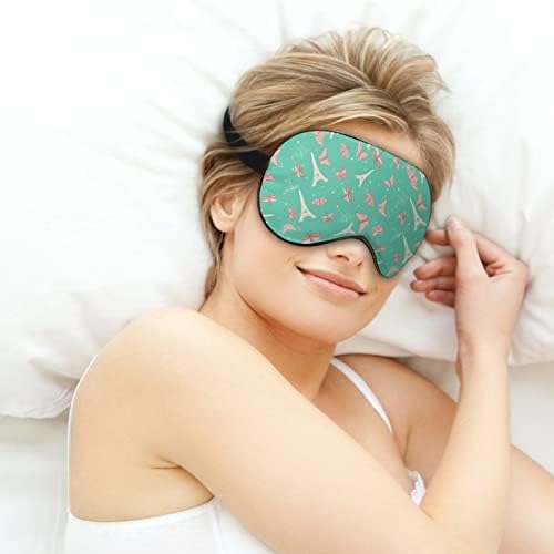 Pariz Eiffel Tower uzorak maska ​​za spavanje mekana maska ​​za oči Pokrijte efektivno sjenilo za sjenčanje sa elastičnim podesivim remenom