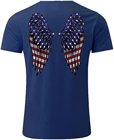 XXBR 4. srpnja majice kratkih rukava, ljetne američke krila zastava Print Slim Fit Patriots