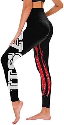 Četvrti julske gamaše za žene visoka struka SAD zastave Stripe zvijezde Jogger Hlače Fitness Lagana atletska vježba Joga Hlače