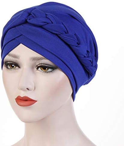 Turban Hemo kapa za žene upletena pletenica od raka kapa za glavu kapa za kosu prekrivena omotačem kapa za glavu