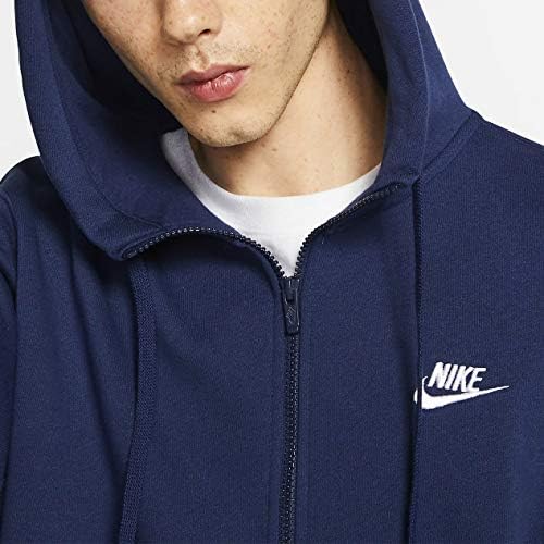 Nike Muška sportska odjeća klub flis full Zip Hoodie, flis dukserica sa patentnim zatvaračem muškarci, Ponoćna