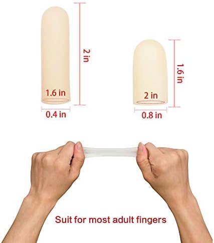 Gel krevetići za prste, Navlaka za prst, silikoni štitnici za prste * vodootporni * rukavi za prste su odlični za artritis prsta,Krekanje prstiju, okidač prsta.