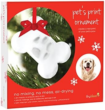 Tiny Ideas pet Paw Print kost Ornament, pas ili mačka Pawprint DIY gline utisak Kit, pas Božić drvo ukras, Pet spomen ili novi Pet vlasnik uspomenu, Holiday pet Decor