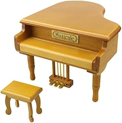 WPYYI WOODEN Grand jednom na decembarsku kutiju u obliku klavira sa malih stolica kreativni poklon